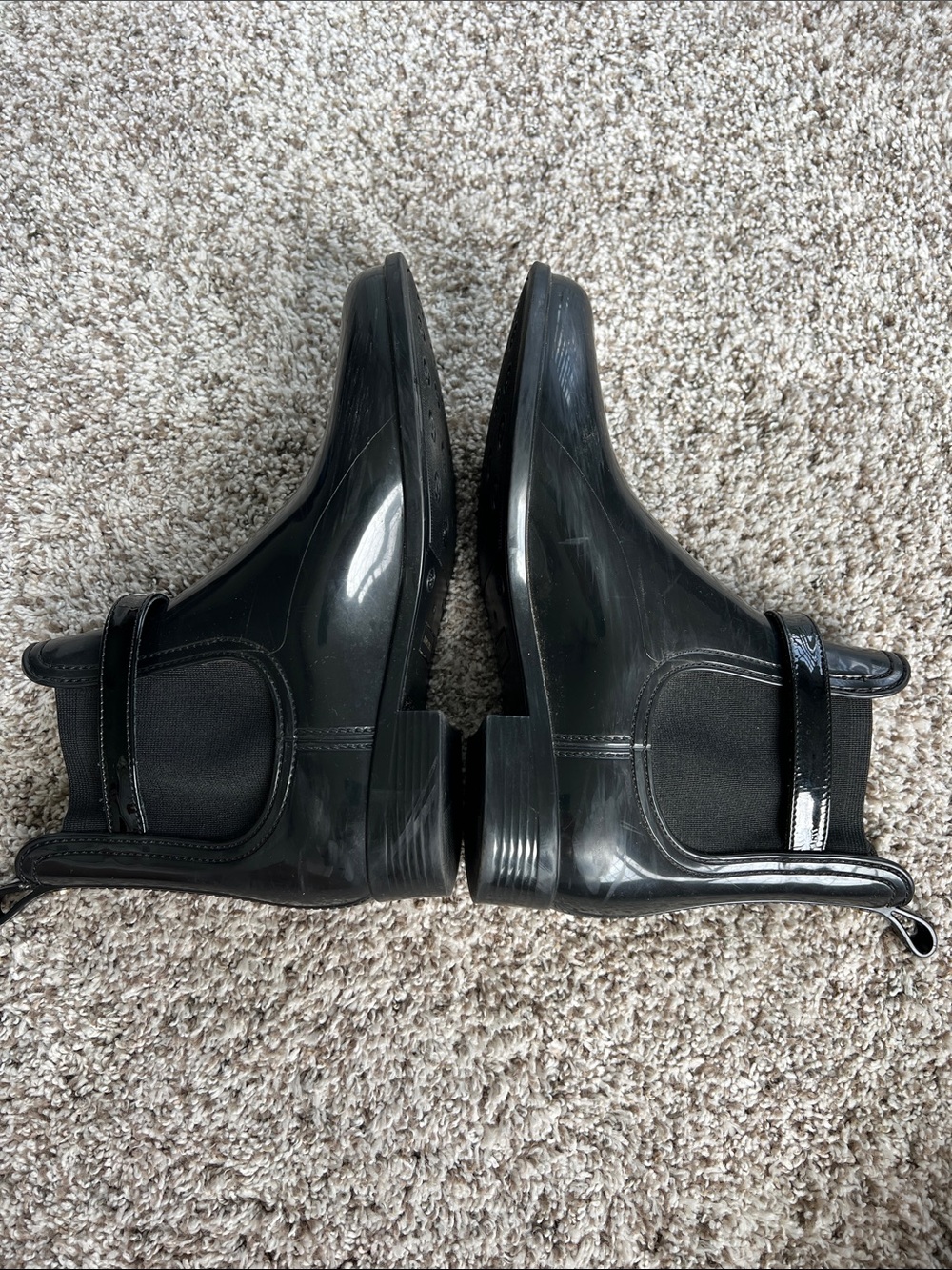 Jimmy Choo Women's Black Rubber Jai Short Rain Boots Size 39 (US 9) - Picture 7 of 10